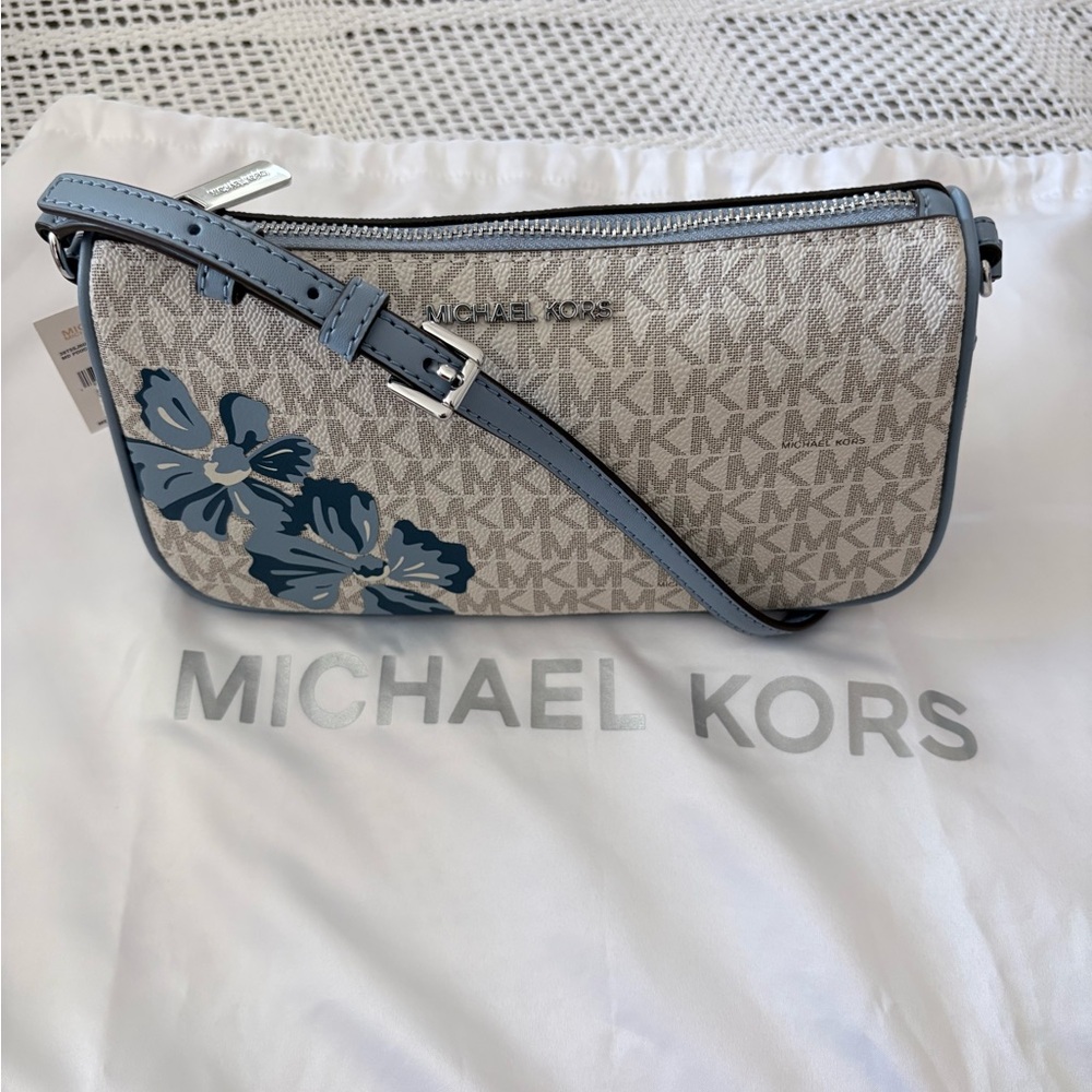Michael Kors Jet Set Chambray Floral Shoulder Bag - NWT